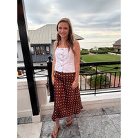 Polka Dot slip midi skirt