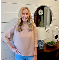 Taupe Mock neck Sweater