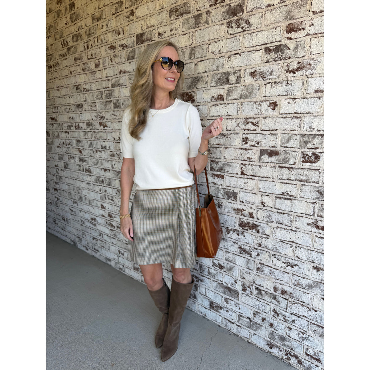 Ivory Button Sweater