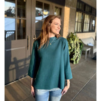 Teal Mockneck Sweater