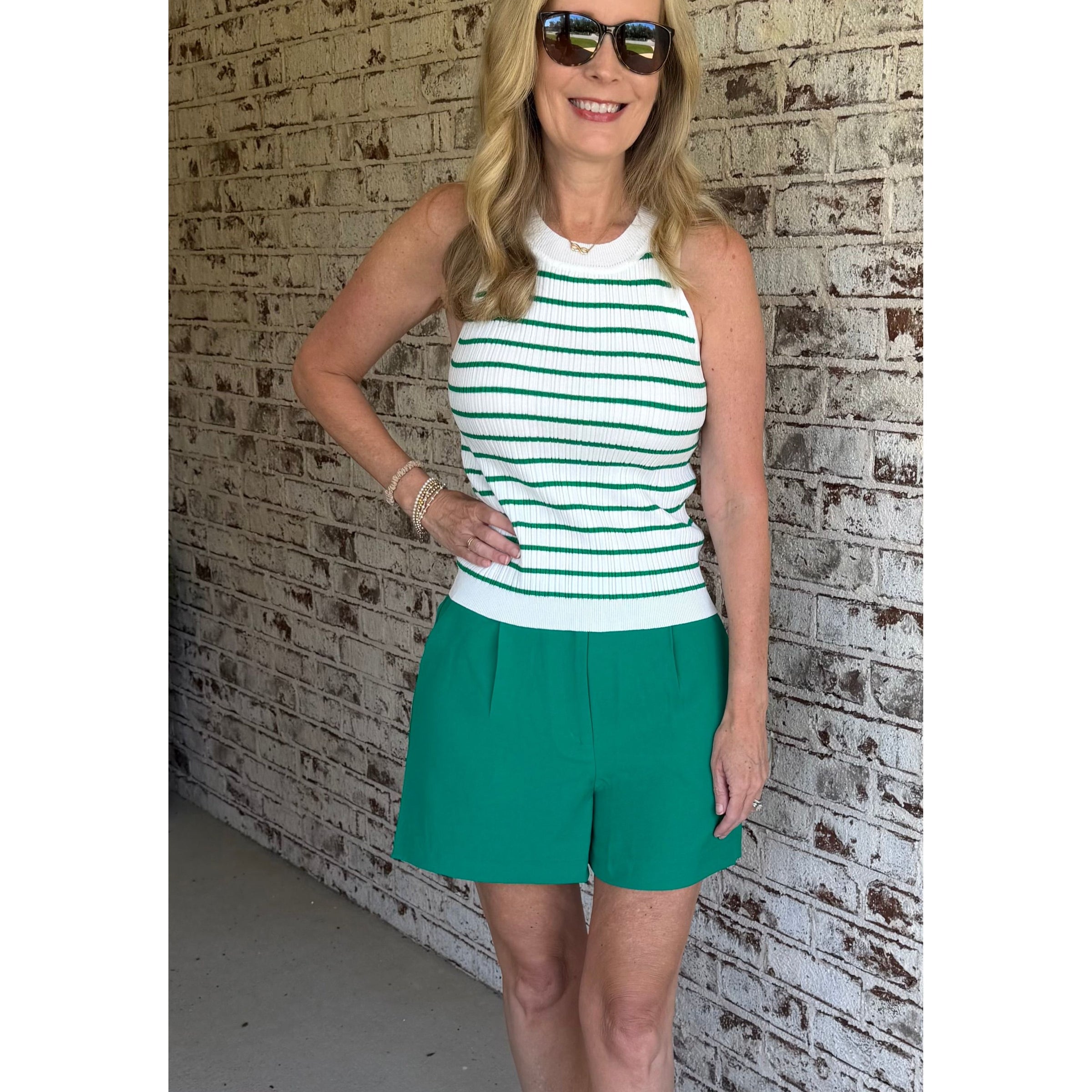 Halter stripe sweater
