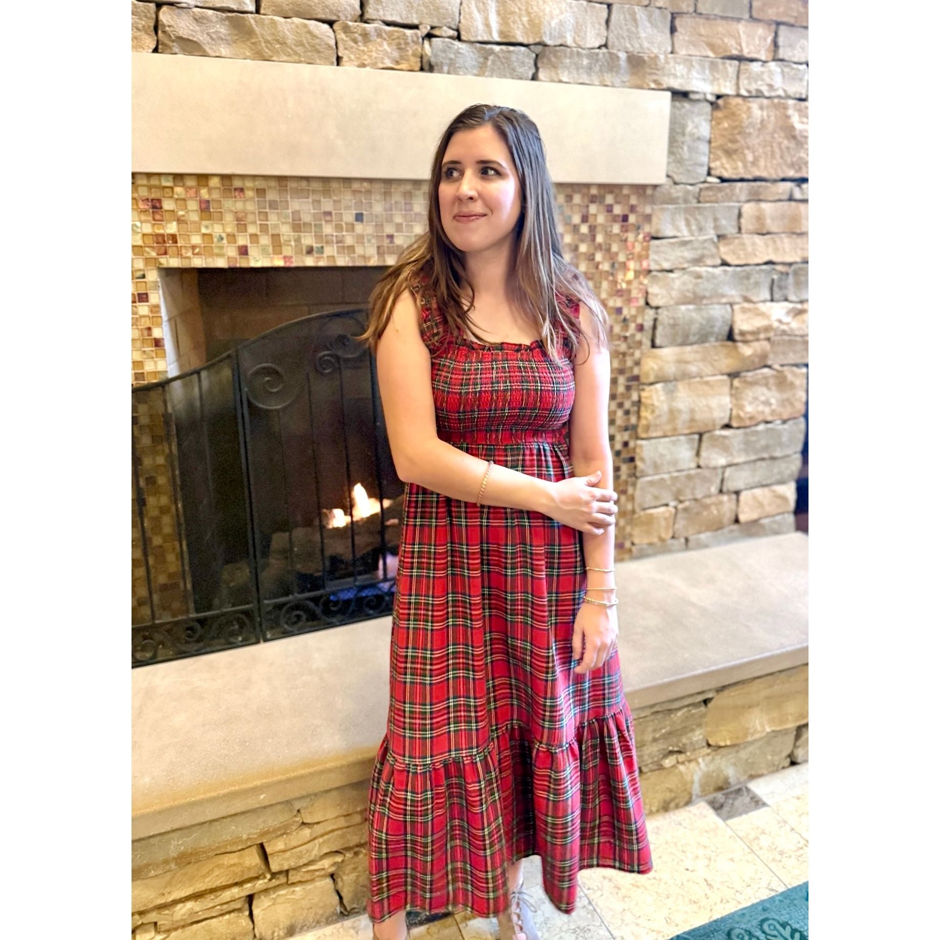 Holiday Plaid Flannel Dress
