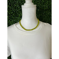 Chartreuse Bead Necklace