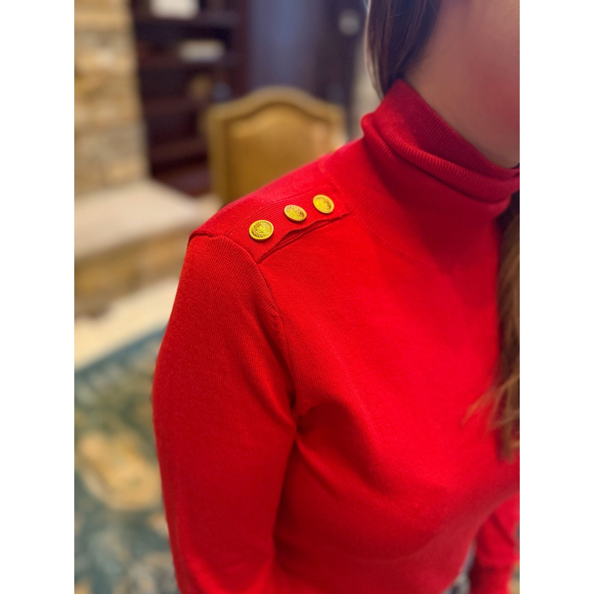 Red Turtleneck Sweater