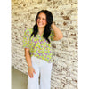 Lime Print Top
