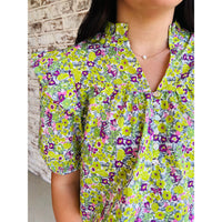 Lime Print Top