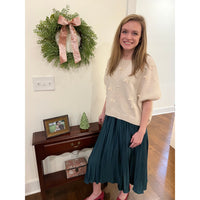 Emerald Pleats Skirt