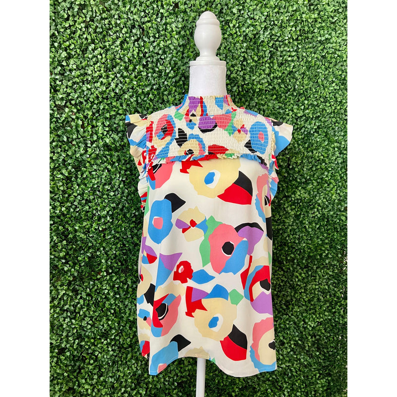 Floral Abstract Top