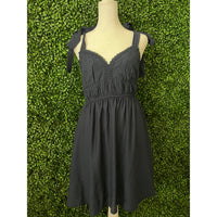Navy Tie Mini Dress