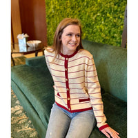 Striped Sweater Cardigan