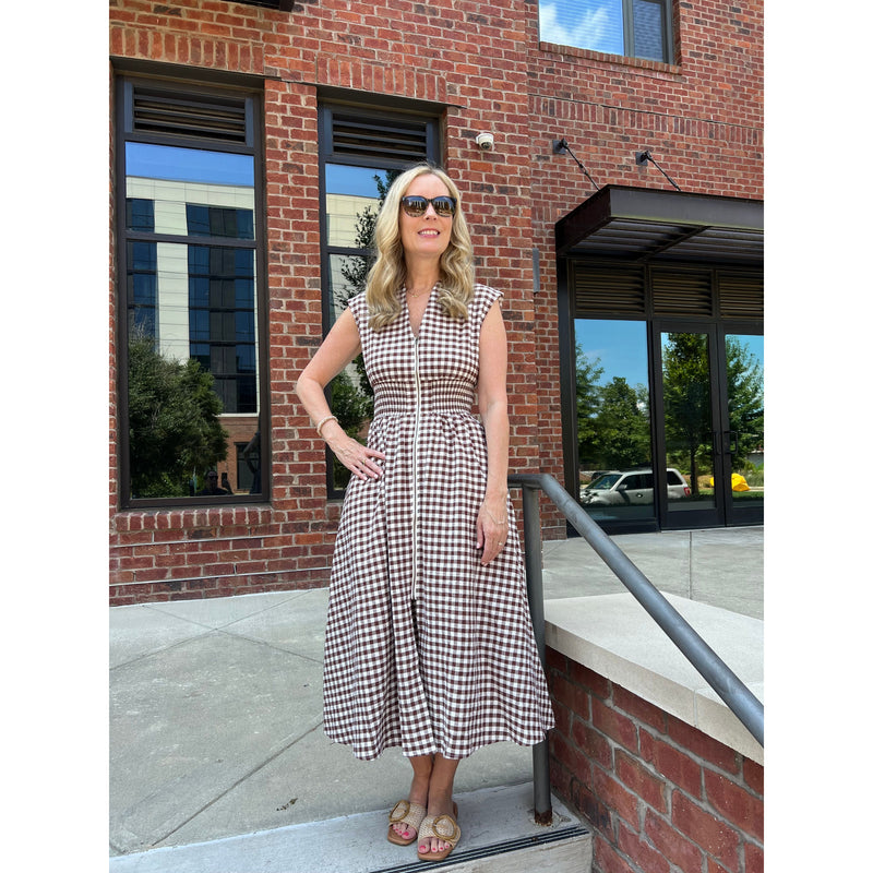 Chocolate Check Dress
