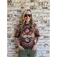 Floral Print Sweater