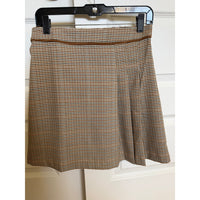 Brown/Blue Check Skirt