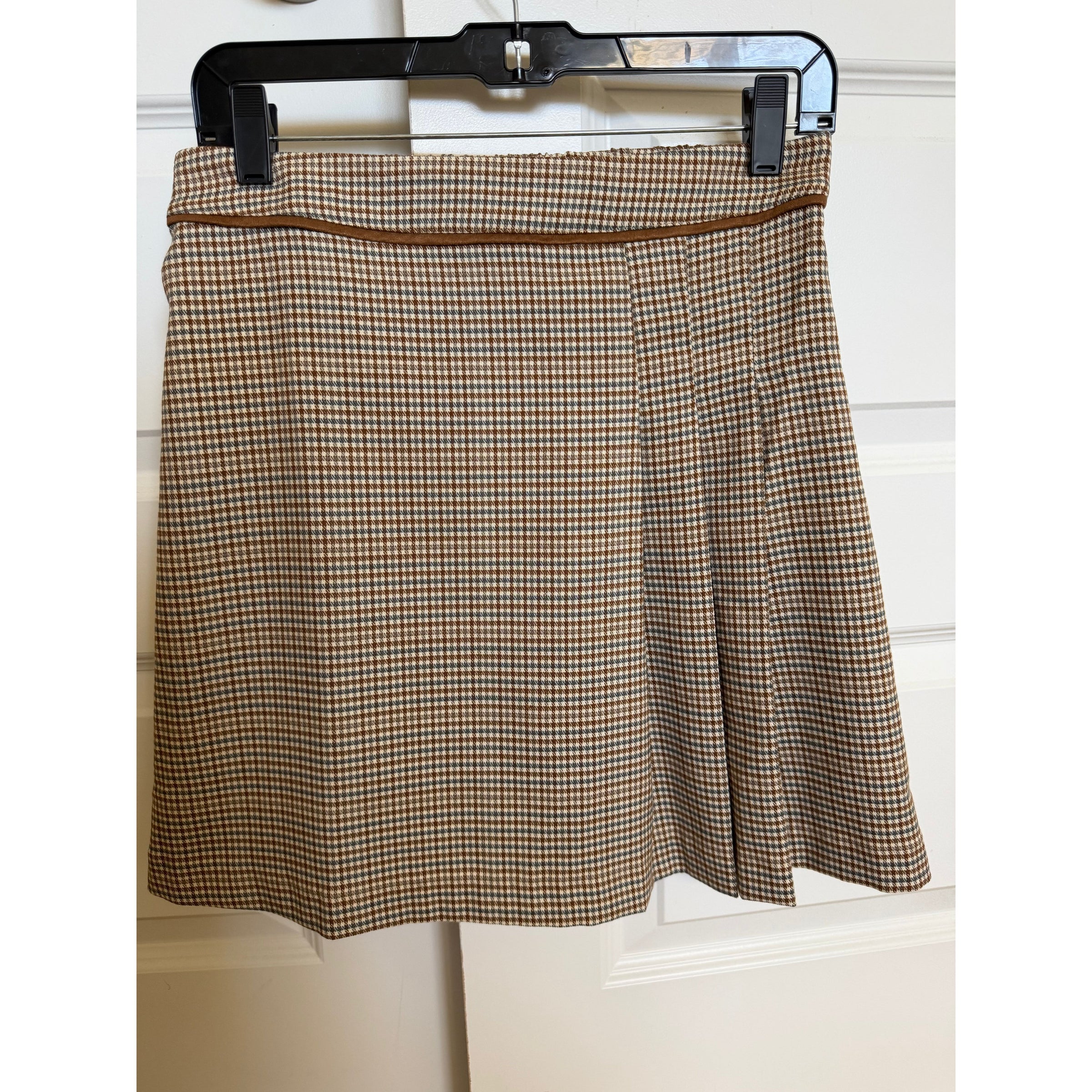 Brown/Blue Check Skirt