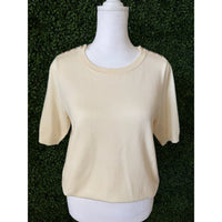 Ivory Button Sweater