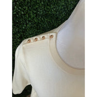 Ivory Button Sweater