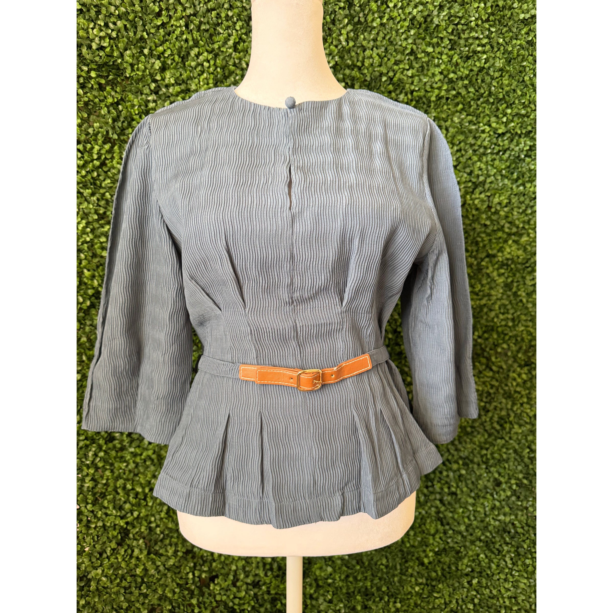 Pintuck Belt Top