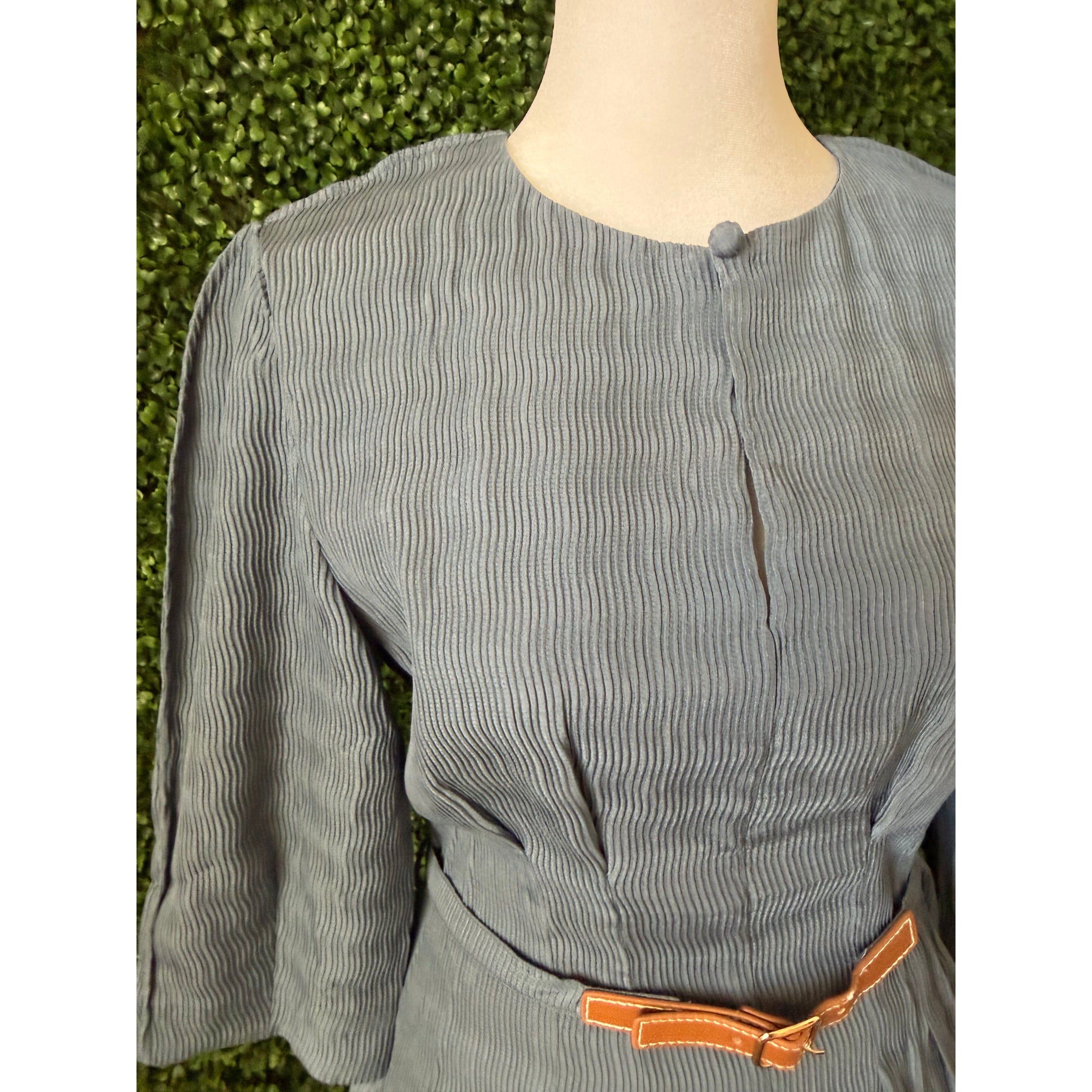 Pintuck Belt Top