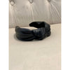 Black Leather Top Knot Headband