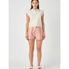 Blush Faux Leather Shorts